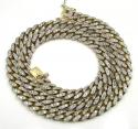 10k solid yellow gold xl diamond miami chain 26 inch 10mm 24.68ct