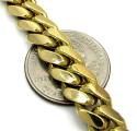 10k solid yellow gold xl diamond miami chain 26 inch 10mm 24.68ct