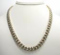 10k solid yellow gold xl diamond miami chain 26 inch 10mm 24.68ct