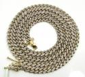 10k solid yellow gold diamond miami chain 20-30 inch 7mm 7.62ct