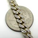 10k solid yellow gold diamond miami chain 20-30 inch 7mm 7.62ct
