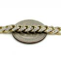 10k solid yellow gold diamond miami chain 20-30 inch 7mm 7.62ct