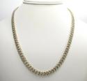 10k solid yellow gold diamond miami chain 20-30 inch 7mm 7.62ct