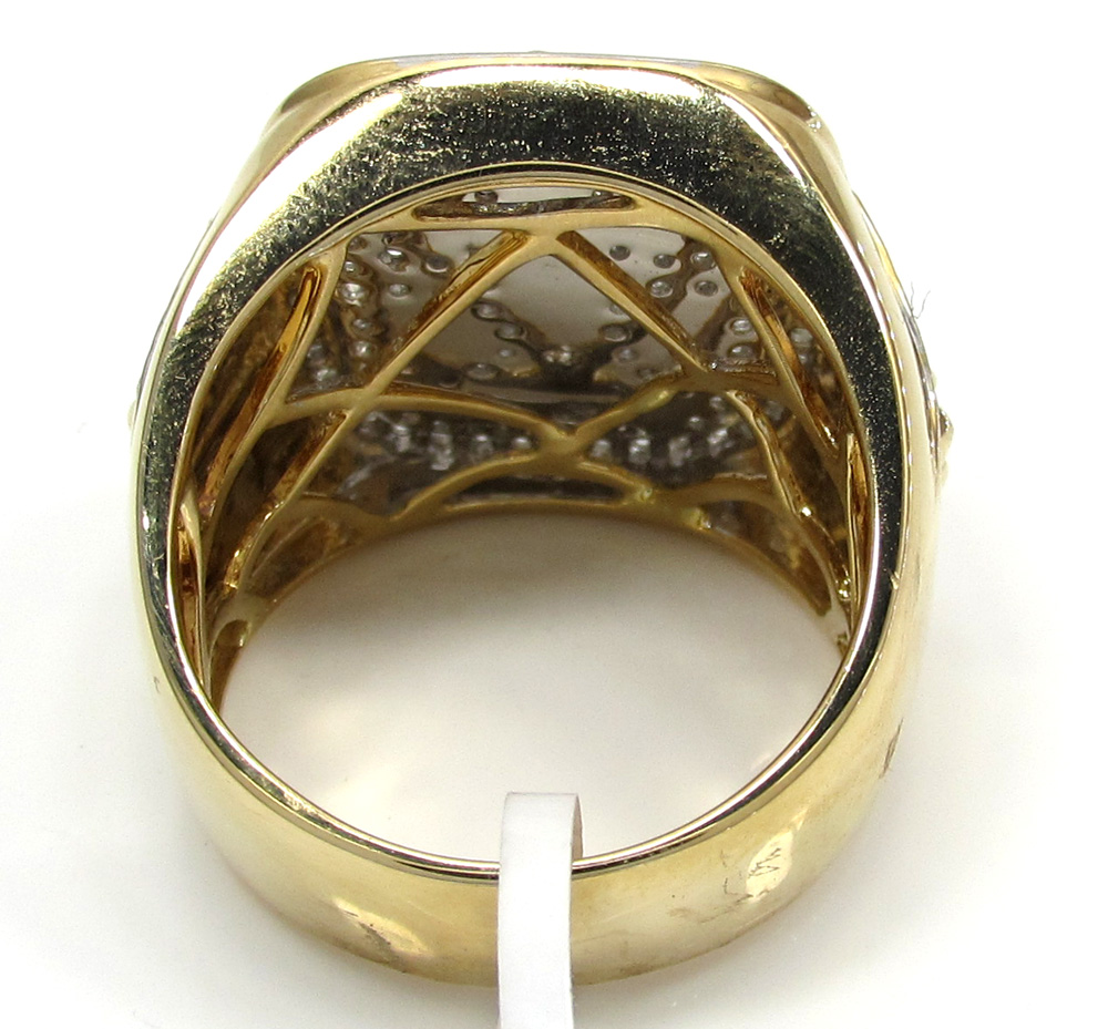 14k yellow and white gold diamond anchor ring 1.40ct - Image 5