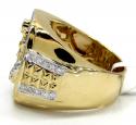 14k yellow and white gold diamond anchor ring 1.40ct