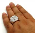 14k yellow and white gold diamond anchor ring 1.40ct