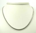 14k white gold hollow skinny wheat franco chain 16-24 inch 2.2mm