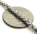14k white gold hollow wheat franco chain 16-30 inch 3.5mm