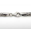 14k white gold hollow wheat franco chain 16-30 inch 3.5mm