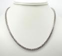 14k white gold hollow wheat franco chain 16-30 inch 3.5mm