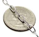14k white gold fancy hollow oval box chain 16-30 inch 3.5mm
