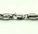 14k white gold large hollow wheat franco chain 28-30 inch 4.5mm