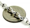 14k white gold hollow oval rolo chain 20-22 inch 5.5mm