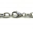 14k white gold hollow oval rolo chain 20-22 inch 5.5mm