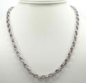 14k white gold hollow oval rolo chain 20-22 inch 5.5mm