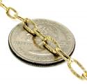 14k yellow gold fancy hollow diamond cut oval box chain 16-20 inch 4.5mm