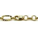 14k yellow gold fancy hollow diamond cut oval box chain 16-20 inch 4.5mm