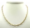14k yellow gold fancy hollow diamond cut oval box chain 16-20 inch 4.5mm