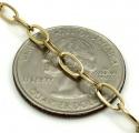 14k yellow gold fancy hollow oval box chain 16-30 inch 4mm