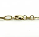 14k yellow gold fancy hollow oval box chain 16-30 inch 4mm