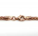 14k rose gold skinny hollow wheat franco chain 16-24 inch 2.5mm