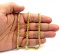 14k yellow gold large hollow wheat franco chain 22-30 inch 5mm