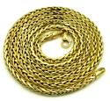 14k yellow gold medium hollow wheat franco chain 16-30 inch 4mm