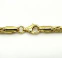 14k yellow gold medium hollow wheat franco chain 16-30 inch 4mm
