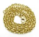 14k yellow gold skinny solid tight link cable chain 18-30 inch 2.5mm