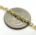 14k yellow gold skinny solid tight link cable chain 18-30 inch 2.5mm