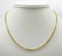 14k yellow gold skinny solid tight link cable chain 18-30 inch 2.5mm