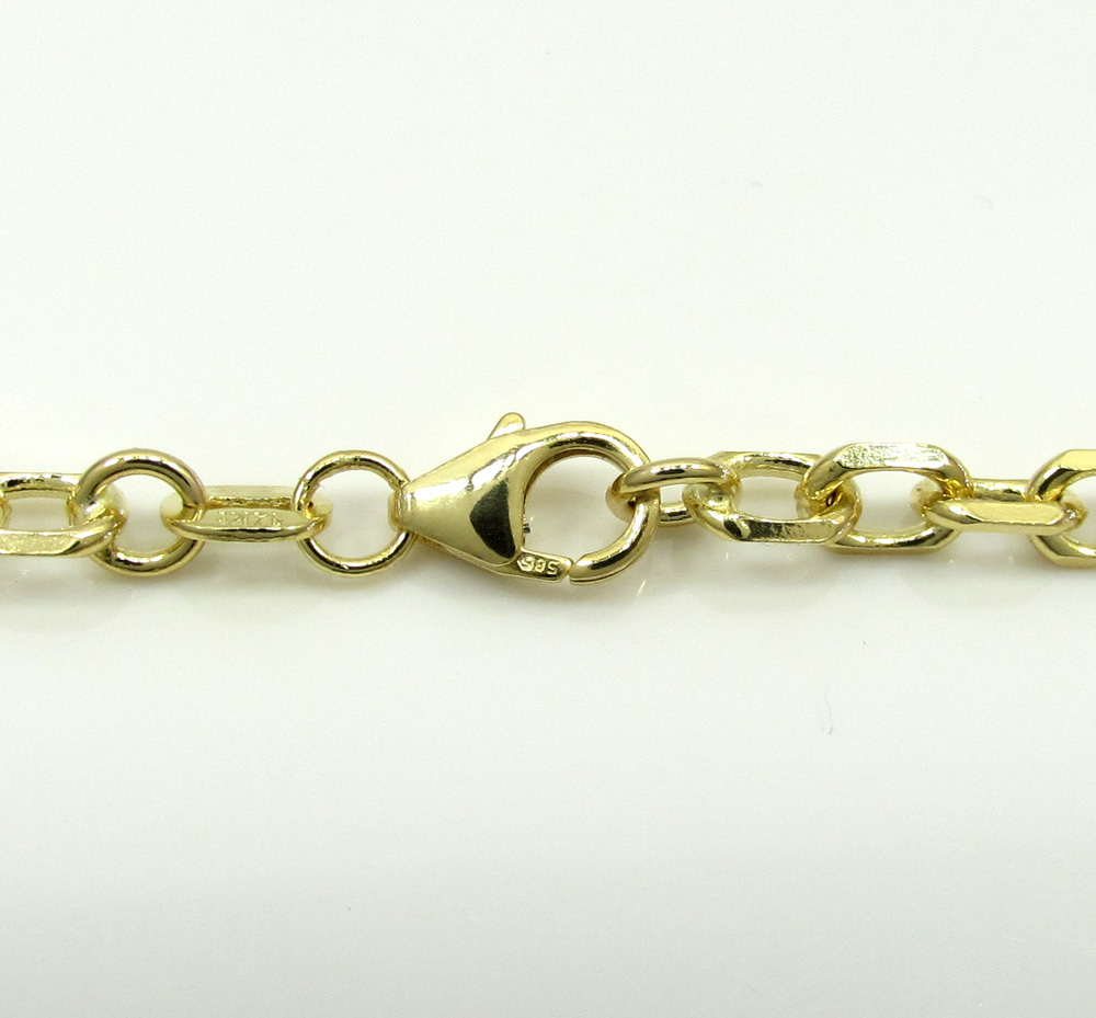 14k yellow gold medium solid cable chain 20-30 inch 3.5mm - Image 4