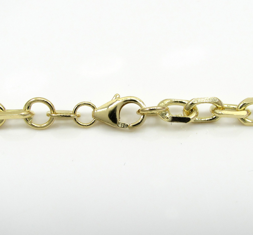 14k yellow gold solid cable chain 20-24 inch 4.5mm - Image 4