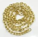 14k yellow gold solid cable chain 20-24 inch 4.5mm