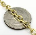 14k yellow gold solid cable chain 20-24 inch 4.5mm