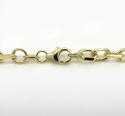 14k yellow gold solid cable chain 20-24 inch 4.5mm