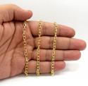 14k yellow gold solid cable chain 20-24 inch 4.5mm