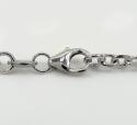 14k white gold medium solid cable chain 18-30 inch 3mm