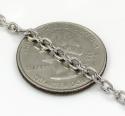 14k white gold medium solid cable chain 18-30 inch 3mm