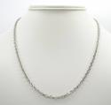 14k white gold medium solid cable chain 18-30 inch 3mm