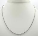 14k white gold super skinny solid cable chain 16-24 inch 2.0mm