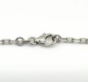 14k white gold skinny solid elongated cable chain 16-30 inch 2.7mm