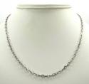 14k white gold skinny solid elongated cable chain 16-30 inch 2.7mm