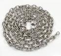 14k white gold solid cable chain 18-30 inch 3.5mm