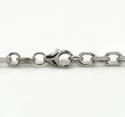 14k white gold solid cable chain 18-30 inch 3.5mm