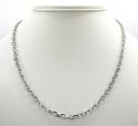 14k white gold solid cable chain 18-30 inch 3.5mm