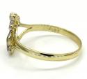 Ladies 10k yellow gold two tone feline jaguar ring