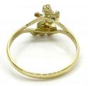 Ladies 10k yellow gold two tone feline jaguar ring