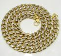 10k yellow gold super thick reversible two tone miami chain 30 inch 15.4mm