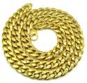 10k yellow gold super thick reversible two tone miami chain 30 inch 15.4mm